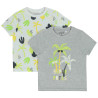 Lot de 2 t-shirts manches courtes motifs palmiers garçon
