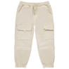 Jean uni à poches effet denim style cargo garçon