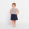 Robe effet 2 en 1 rayée et printée pour bébé fille