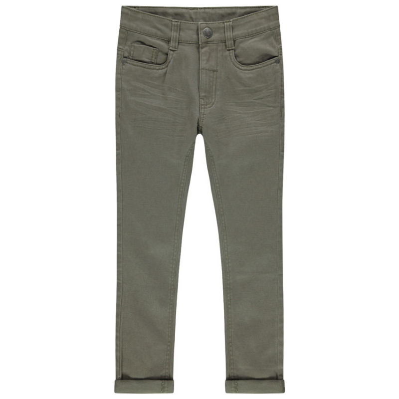 Pantalon slim en twill effet crinkle garçon