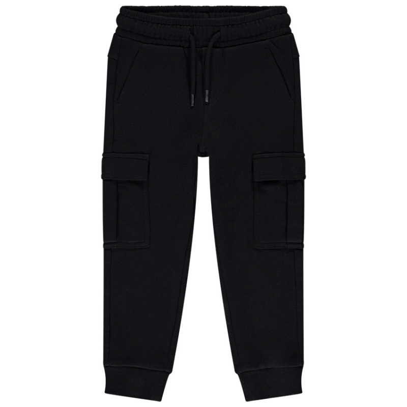 Jogging molleton uni à poches cargo garçon