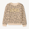 Sweat molleton imprimé léopard à sequins fille