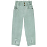 Pantalon fluide en toile avec taille élastiquée fille