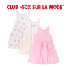 Lot de 3 robes sans manches fantaisies fille