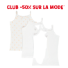 Lot de 3 maillots de corps à bretelles fille