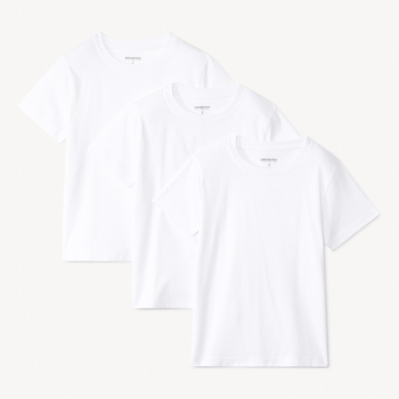 Lot de 3 t-shirts manches courtes unis garçon