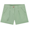 Short en twill uni effet pince fille