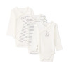 Lot de 3 bodies manches longues fantaisie pour bébé fille