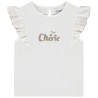 T-shirt manches courtes brodées à print pailleté pour bébé f
