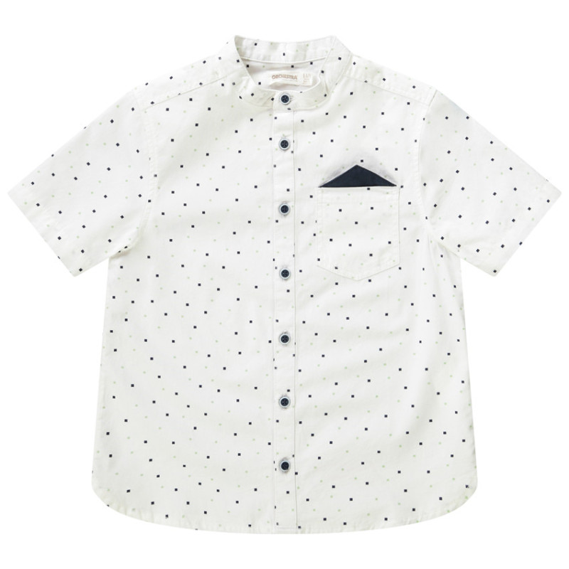 Chemise manches courtes imprimée + mouchoir garçon