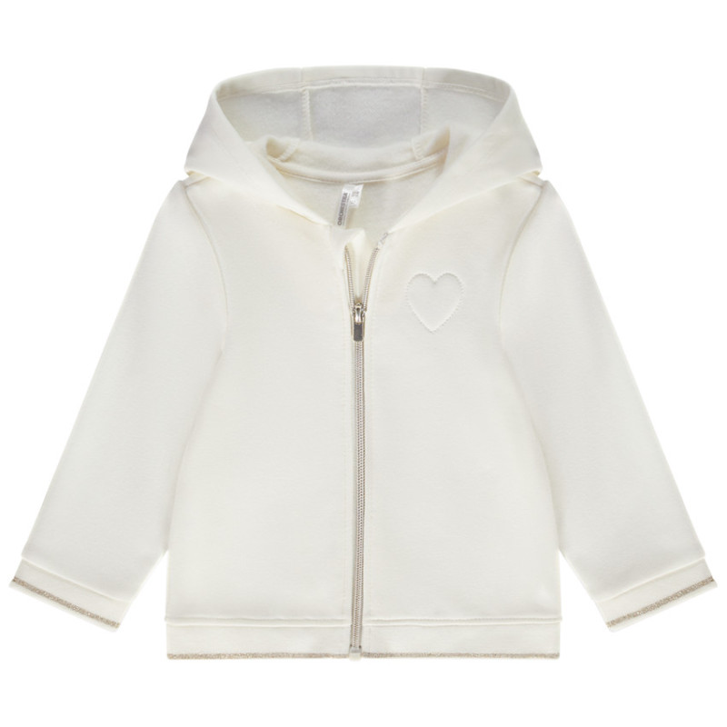 Gilet à capuche molletonné avec doublure en jersey pour bébé