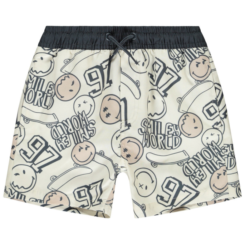 Short de bain imprimé SmileyWorld/skates pour garçon