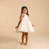 Ensemble de cérémonie robe + bloomer en tulle brodé pour béb