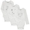 Lot de 3 bodies manches longues pour bébé (ouvertures différ