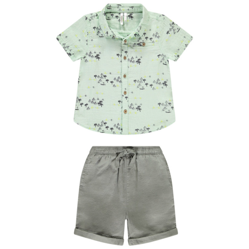Ensemble 2 pièces avec chemise imprimée pour bébé garçon