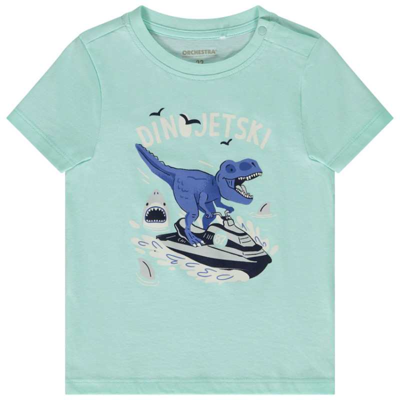 T-shirt manches courte print dino jetski pour bébé garçon
