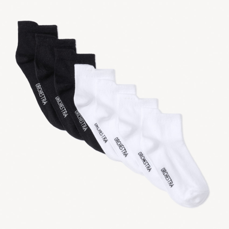 Lot de 7 paires de chaussettes courtes unies pour enfant