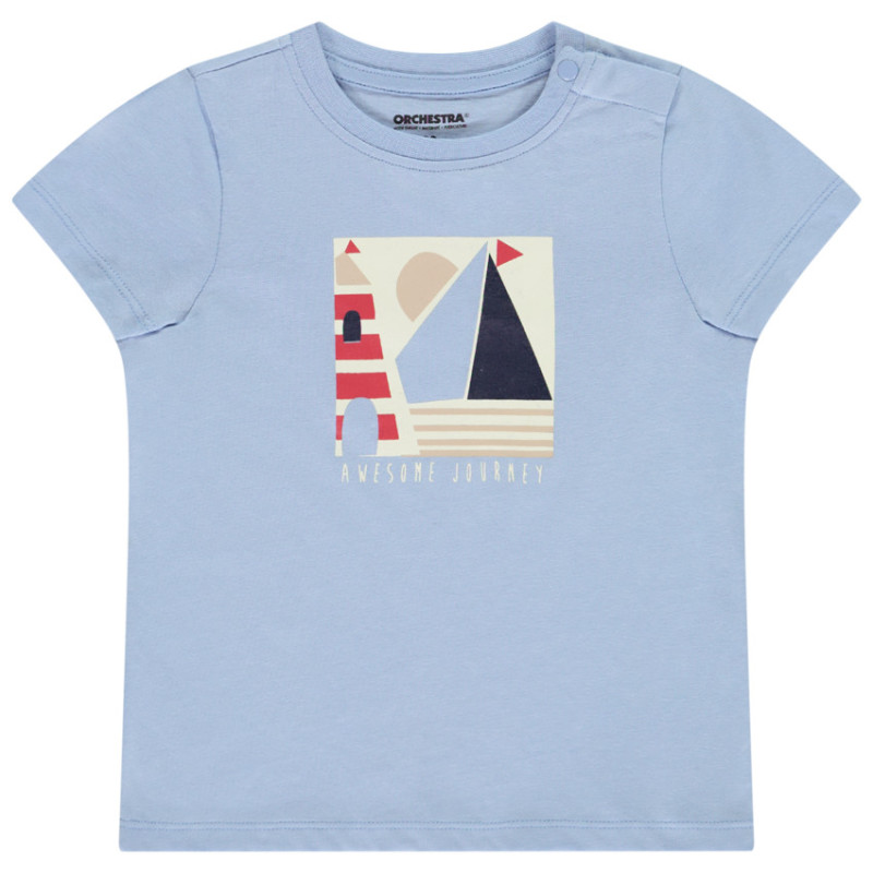 T-shirt manches courtes print voilier pour bébé garçon