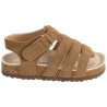 Sandales à brides marron effet daim pour bébé