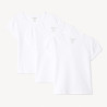 Lot de 3 t-shirts manches courtes unis blancs fille