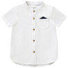 Chemise manches courtes col mao à mouchoir pour bébé garçon