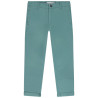 Pantalon en toile avec ceinture rayée à double boucles pour 