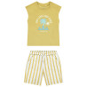 Ensemble débardeur slub + short rayé en molleton pour bébé g