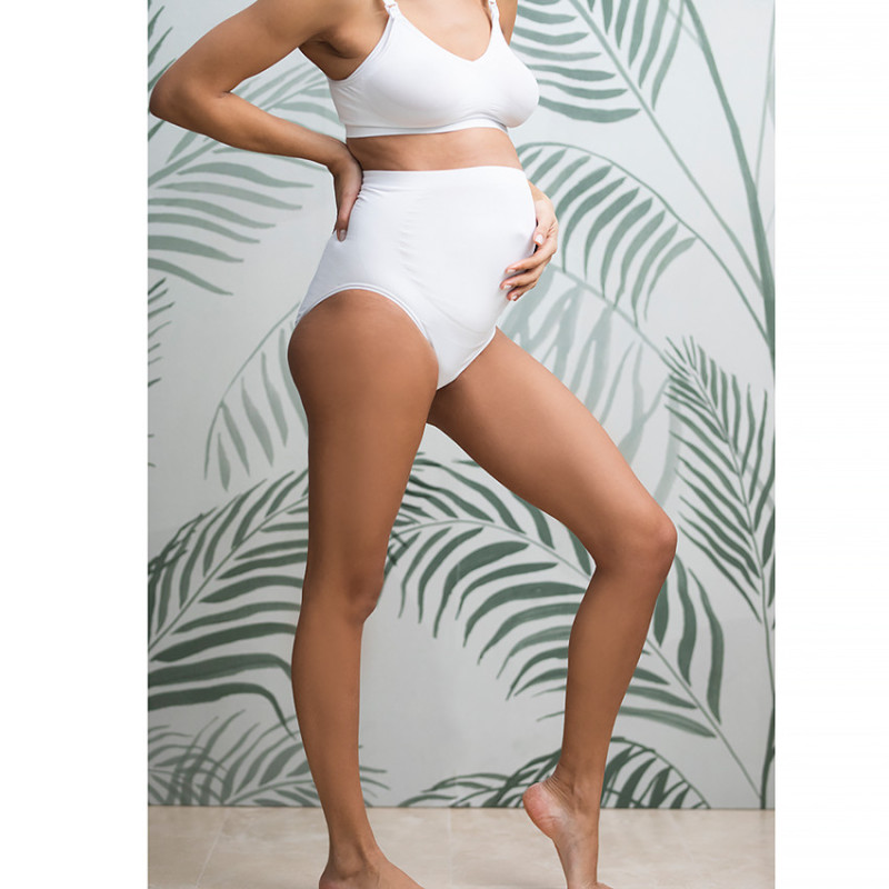 Culotte de grossesse taille haute sans coutures en microfibr