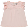T-shirt manches courtes avec broderie anglaise fille