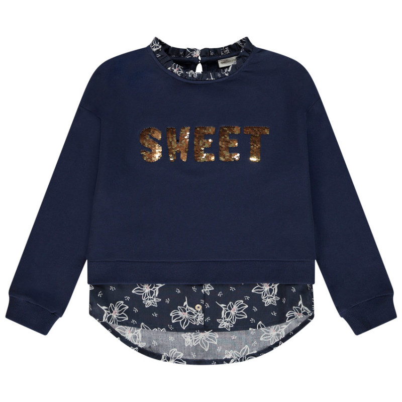 Sweat effet 2 en 1 avec sequins magiques pour fille