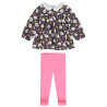 Ensemble tunique imprimé fleurs + caleçon uni pour bébé fill