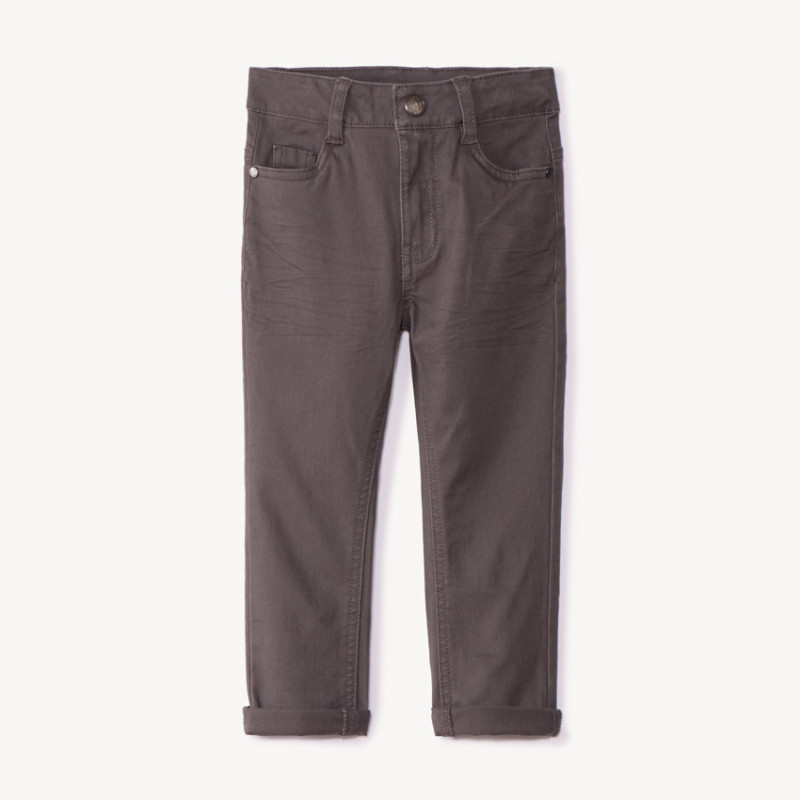 Pantalon slim en twill effet crinkle garçon