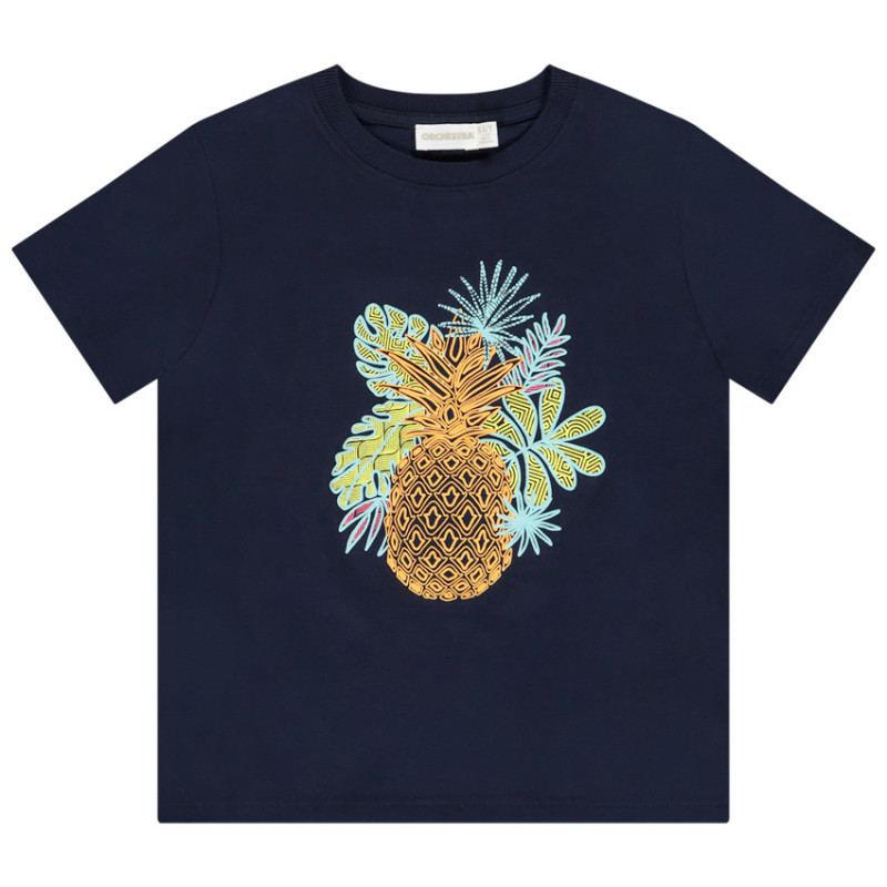 T-shirt manches courtes print ananas effet fluo pour garçon