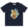 T-shirt manches courtes print ananas effet fluo pour garçon