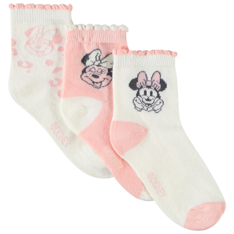 Lot de 3 paires de chaussettes normales Minnie Disney pour f