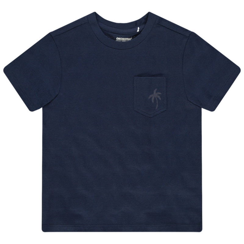 T-shirt manches courtes à poche print palmier