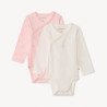 Lot de 2 bodies manches longues motifs lapins pour bébé fill