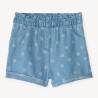 Short en sergé imprimé fantaisie pour bébé fille