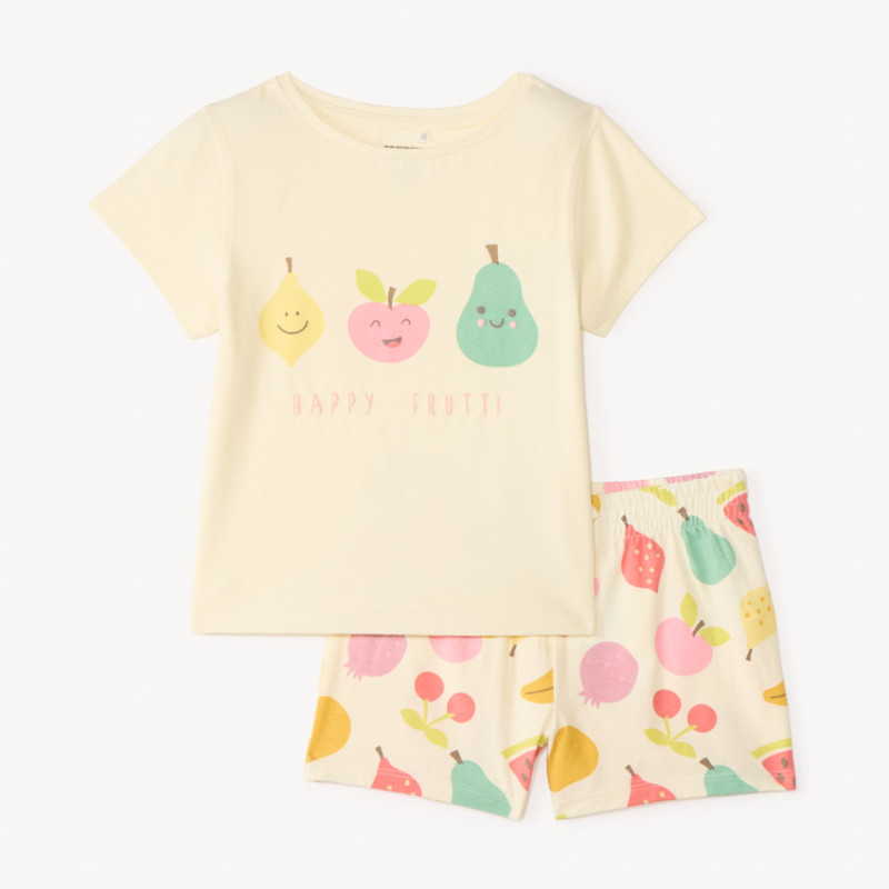 Set de pyjama court 2 pièces motifs fruits fille