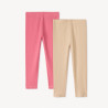 Lot de 2 caleçons longs unis pour bébé fille