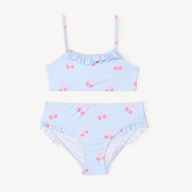 Maillot de bain 2 pièces motif cerise fille