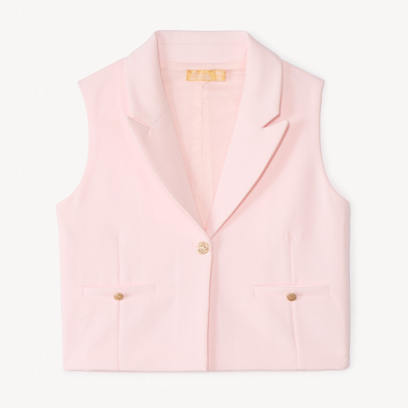Veste sans manches style blazer fille
