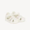 Sandales à velcros à petit motif cœur pour bébé fille