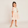 Robe sans manches bi-matières avec cape papillon fille