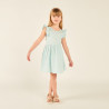 Robe manches courtes imprimée fleurie à dos nu fille