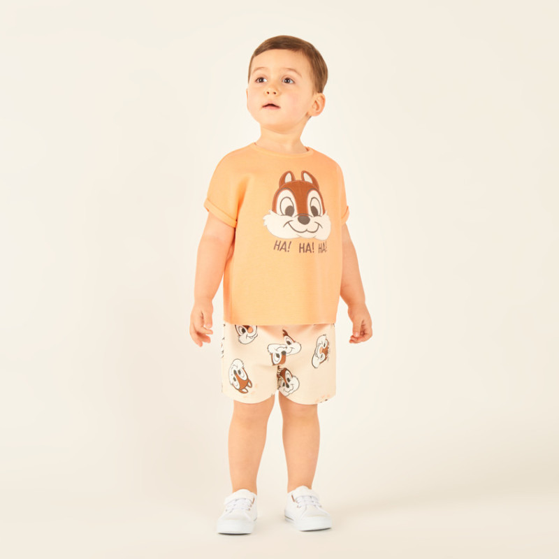 Ensemble 2 pièces t-shirt + short en nid d’abeille Tic & Tac