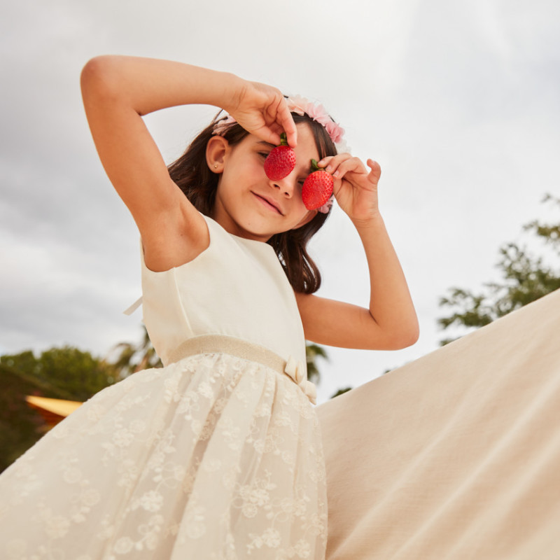 Robe effet 2-en-1 avec dos nu en forme de cœur fille