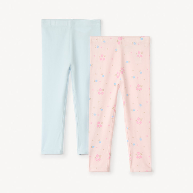 Lot de 2 caleçons uni et imprimé pour bébé fille