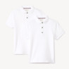 Lot de 2 polos manches courtes unis blancs garçon