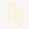 Chaussettes normale uni à pois en lurex dorée fille